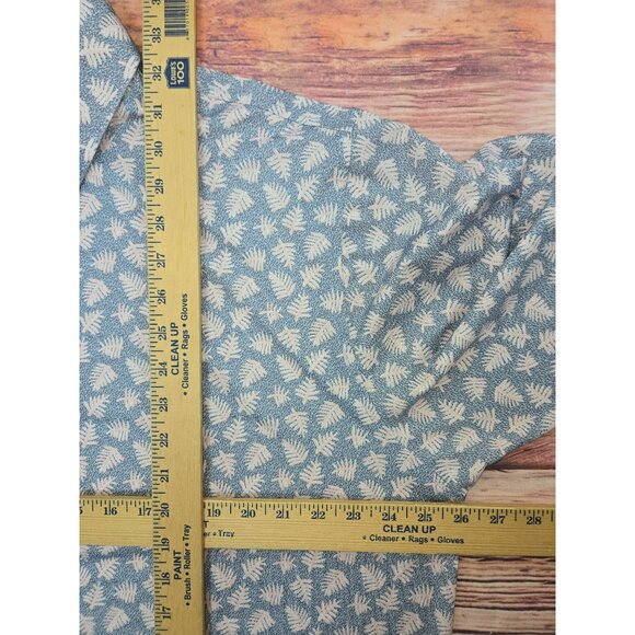 FootJoy Mens XL Polo Shirt Blue & Pink Leaf Print - Picture 8 of 8